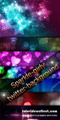 Sparkle girly twitter (12 backgrounds)