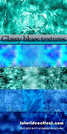 Glassy blues textures
