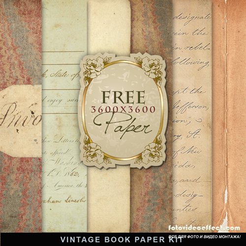 Textures - Vintage Old Boock Papers