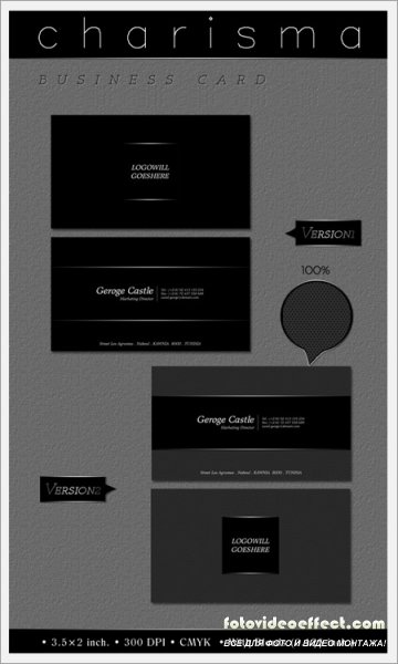 Charisma Business card PSD Template ( front & back)