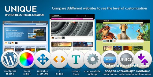 UNIQUE WordPress theme creator nulled
