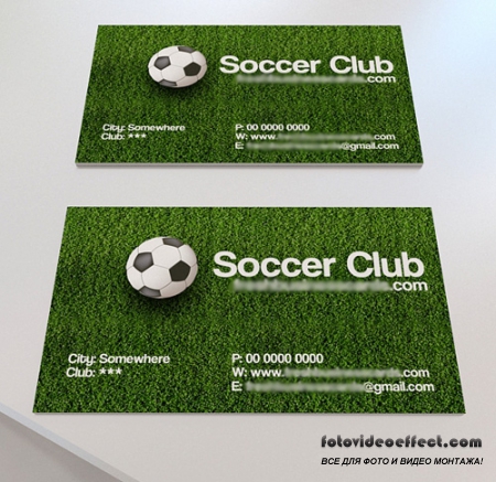 Soccer Business Card for Photoshop