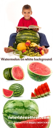 Stock Photo: Watermelon on white background
