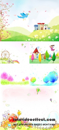 Abstract Spring Psd Backgrounds pack 5 for Photoshop