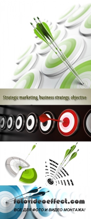 Stock Photo: Strategic marketing, business strategy, objective