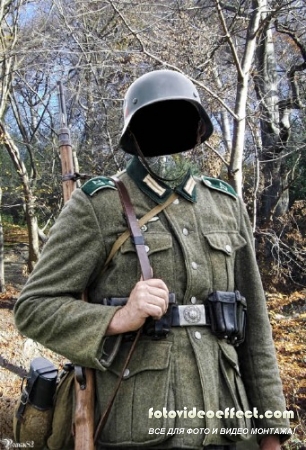 Шаблон для фотомонтажа - Военная униформа