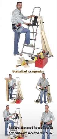 Stock Photo: Portrait of a carpenter