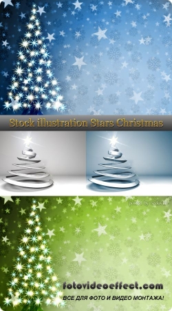 Illustration Stars Christmas Tree 2
