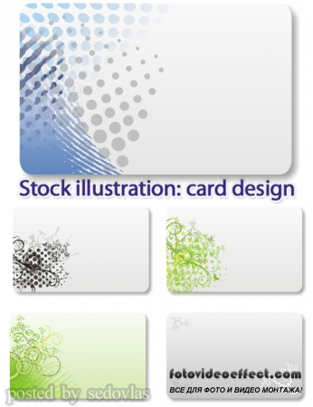 Stock illustration: card design