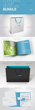 Corporate Design Mock-ups Bundle v1. PSD