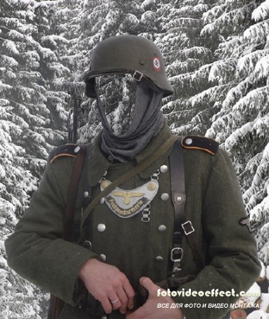 Шаблон для фотомонтажа - Солдаты из прошлого 3