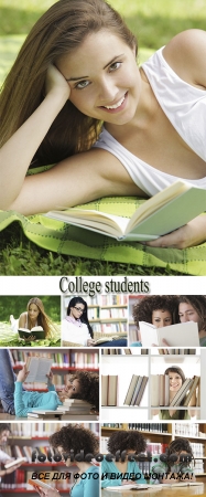 Stock Photo: College students