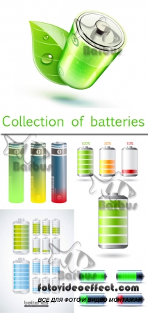Collection of batteries /   - Vector stock