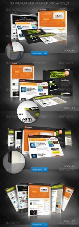 3D Premium Web Mock-Up Display Vol_3  GraphicRiver