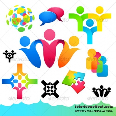 Social People Icons and Elements - GraphicRiver