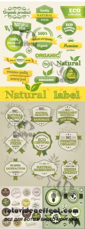 Vector Natural, Eco,  Bio label /  ,    