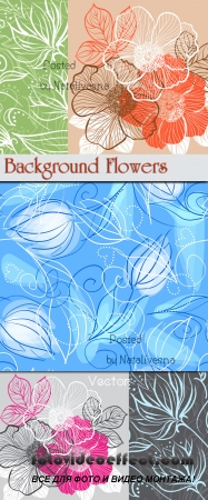     / Flower backgrounds in Vector
