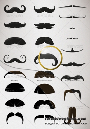 25 Mustache Illustration