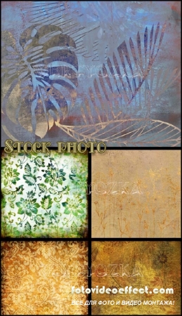 Винтажные растровые фоны с цветами и узорами / Vintage backgrounds, backgrounds with flowers