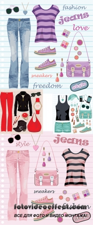 Stock: Jeans fashion set