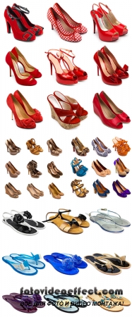 Stock Photo: Multicolored female shoes
