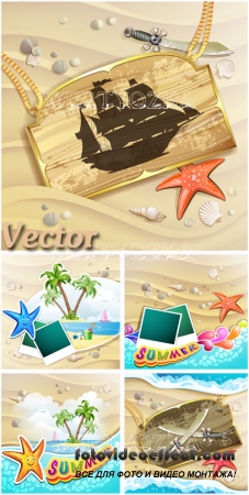       / Summer holidays on the coast of the sea - vector clipart