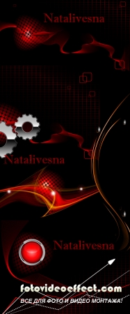 Абстрактные ярко – красные фоны в Векторе / Abstract bright – red backgrounds in Vector