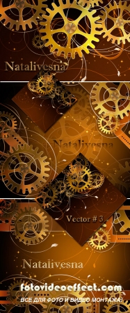 Коричневые абстрактные фоны в Векторе # 3 / Abstract brown backgrounds in Vector # 3  