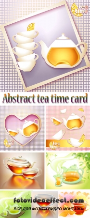 Stock: Abstract tea time card 