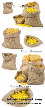         / Pasta in sacks - Stock photo