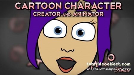Cartoon Character Creator / Animator (Female Head) - Project for After Effects (Videohive)