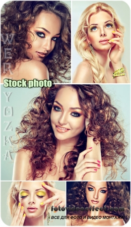 Стильные и гламурные девушки / Stylish and glamorous girls - Raster clipart