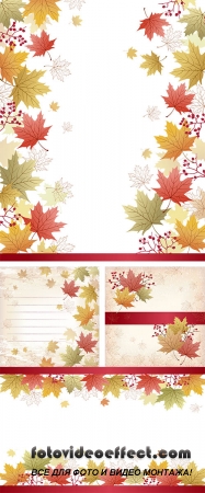 Stock: Autumn Maple leaves background