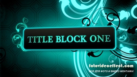 Glow Title Block After Effects Template (Drag and Drop)