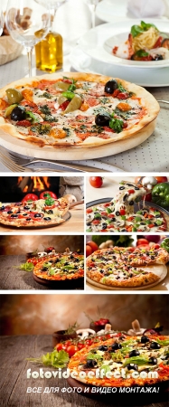 Stock Photo: Delicious fresh pizza