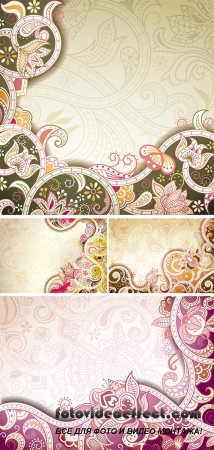  Stock: Abstract Floral Background