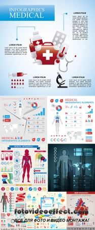 Stock: Medical and healthcare infographics