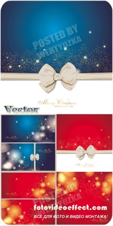 Новогодние сверкающие фоны / Christmas sparkling background - stock vector