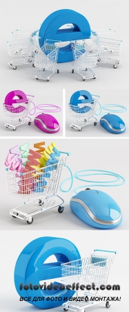 Stock Photo: Internet shopping