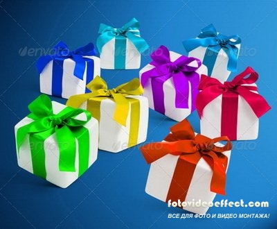 GraphicRiver - 4 Gift Boxes with Shadows Photorealistic - 6272285