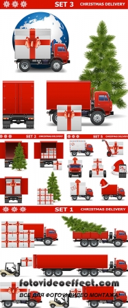 Stock: Vector Christmas Delivery