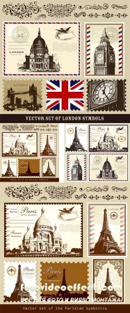 Stock: Vector symbols and landmarks