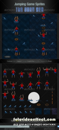 Jumping Game Sprite Sheet – The Dark Sea