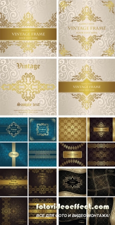 Stock: Vector set of seamless background