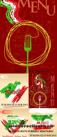 Stock: Menu design, italian restaurant