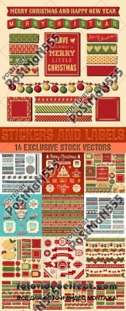   ,     | Stickers holiday discounts, Christmas and New Year 2, 