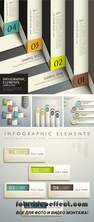 Stock: Abstract 3d paper infographics