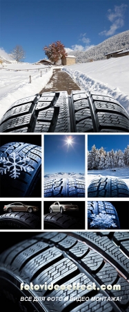  Stock Photo: Winter tires for cars