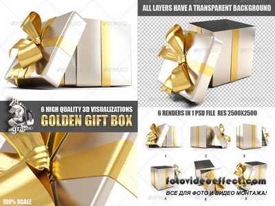 GraphicRiver - Golden Gift Box - 6189651