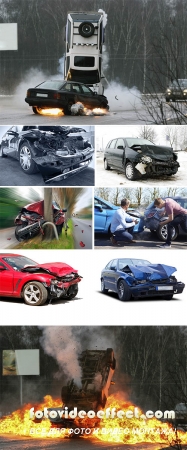Stock Photo: Car Accident and Wreckage